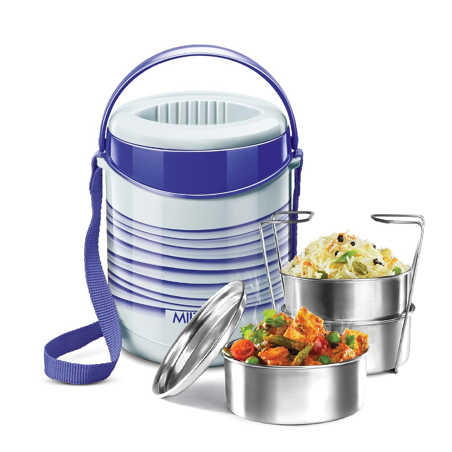Milton Econa Stainless Steel Lunch Box - 3 Box Insulated Lunch Set - Swadesiicart