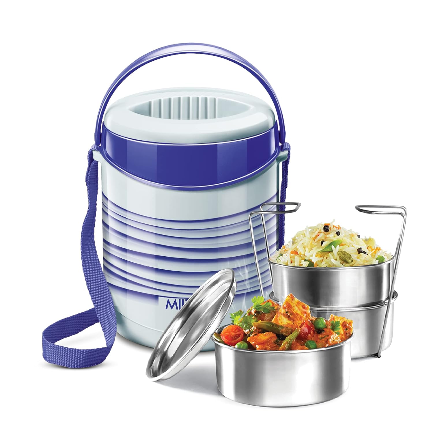 Milton Econa Stainless Steel Lunch Box - 3 Box Insulated Lunch Set - Swadesiicart