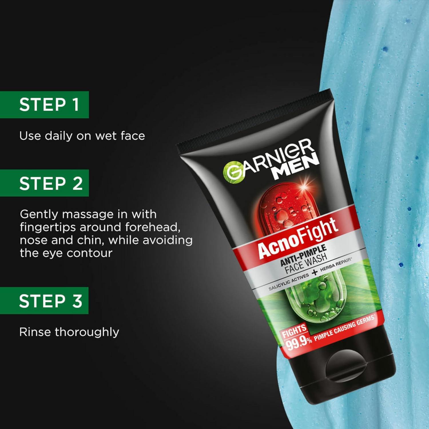 Garnier Men Acno Fight 6-in-1 Anti-Pimple Face wash - Swadesiicart