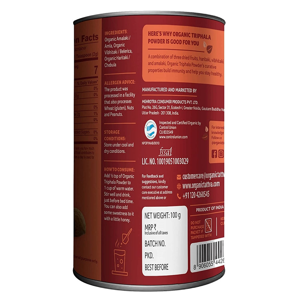 Organic Tattva Triphala Powder - 100 gm Online