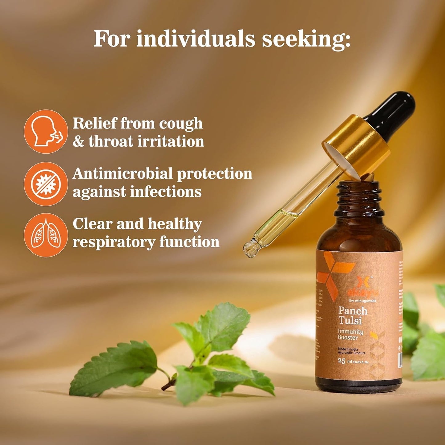 Ashpveda Panch Tulsi Oil - Swadesiicart