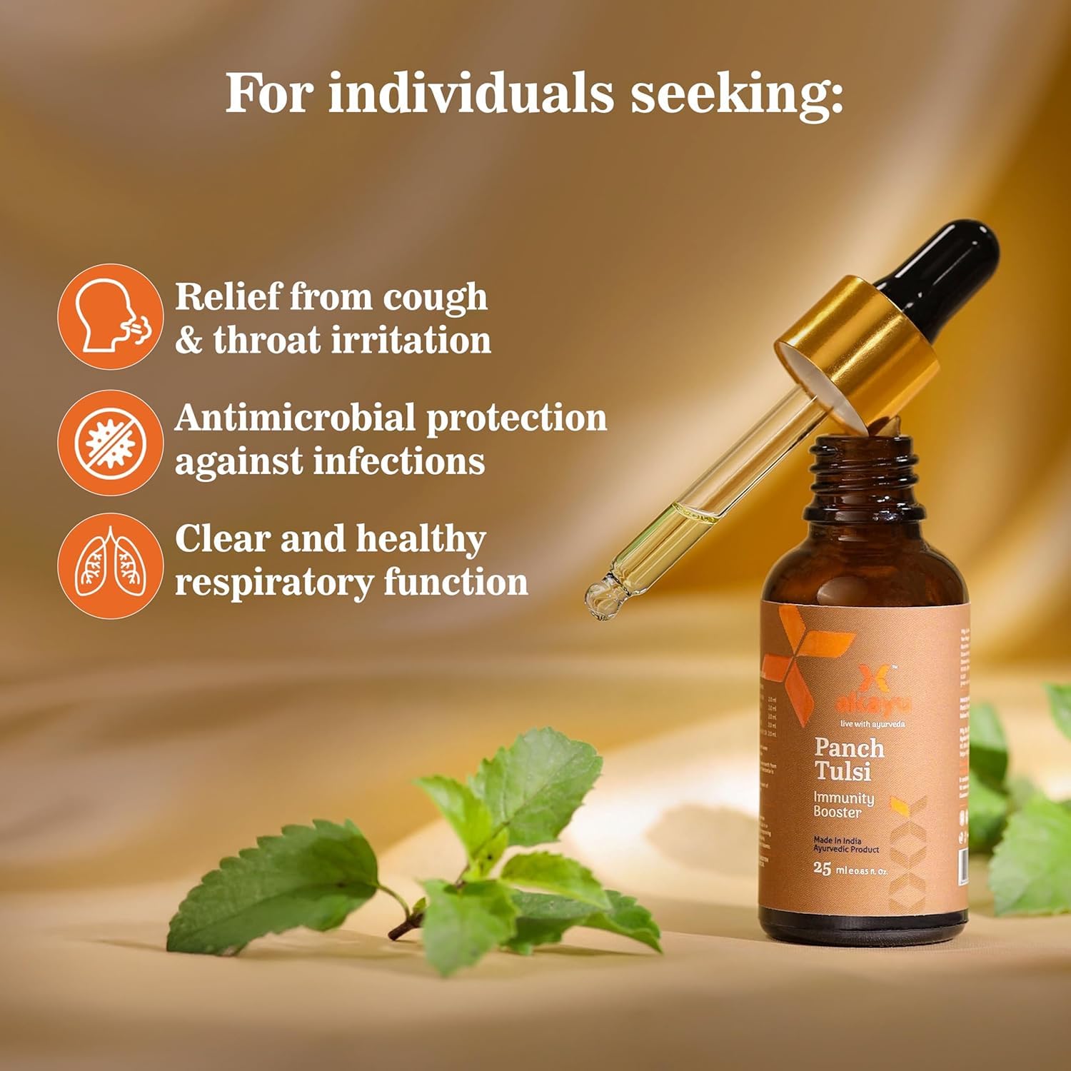 Ashpveda Panch Tulsi Oil - Swadesiicart