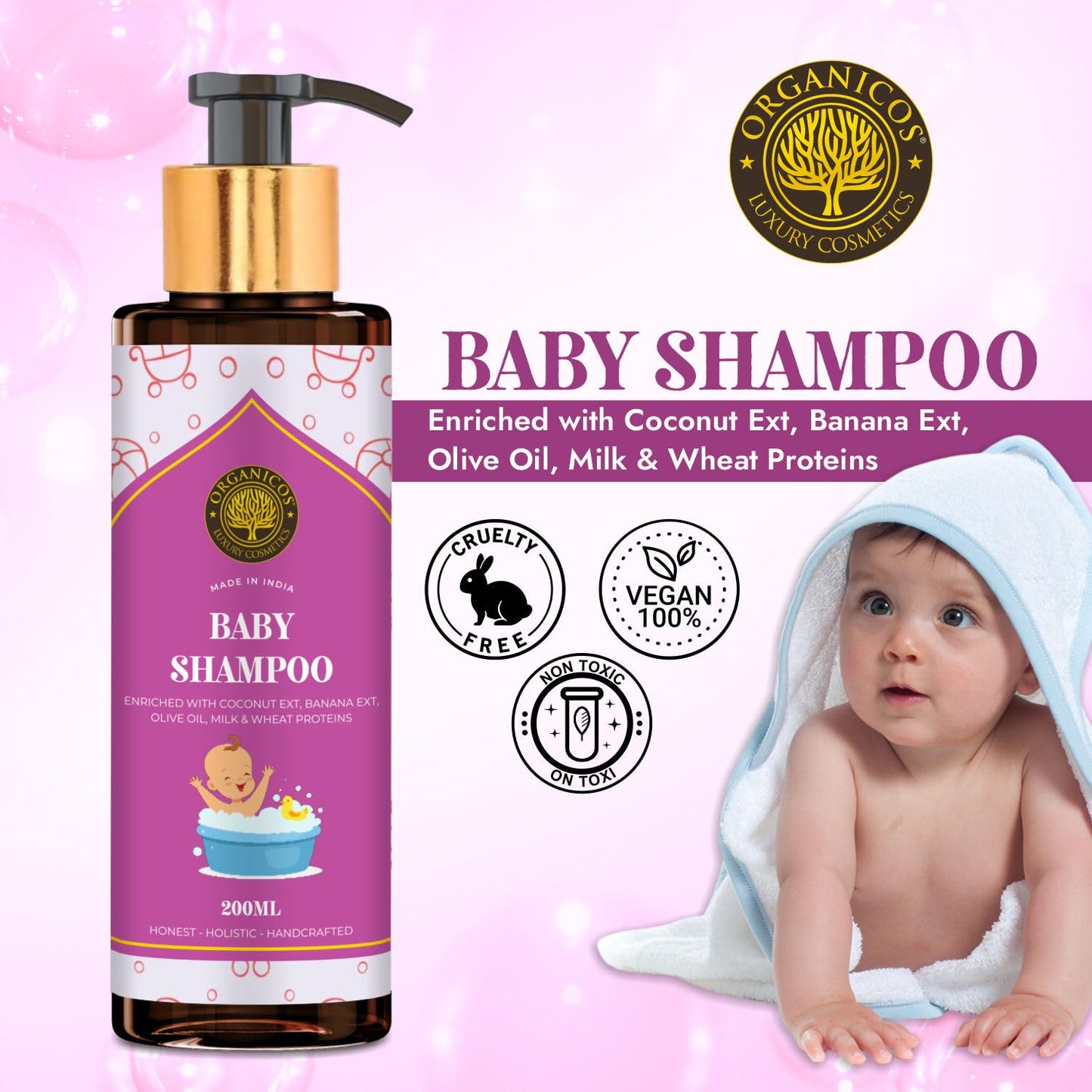 Organicos Baby No Tears Shampoo - Swadesiicart