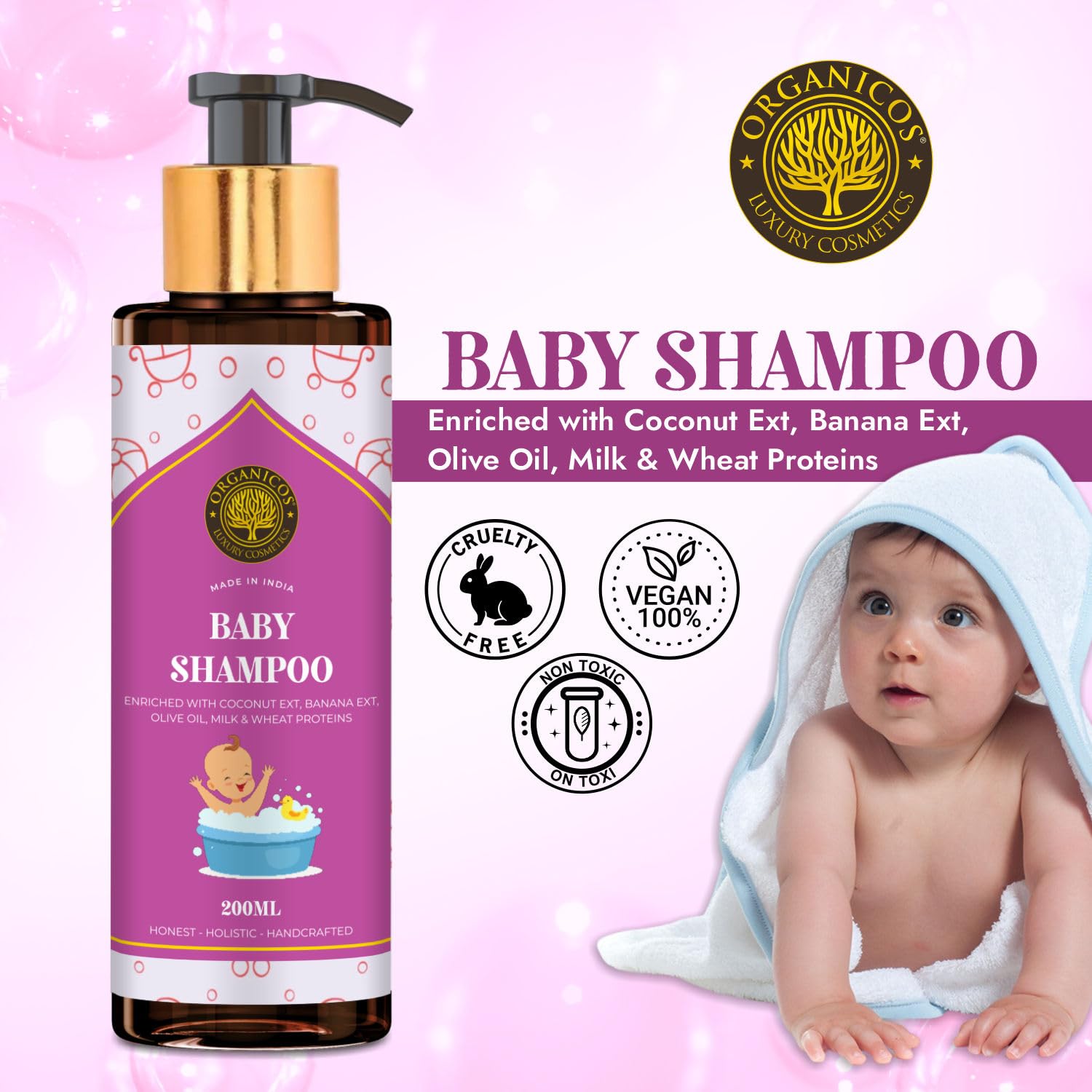 Organicos Baby No Tears Shampoo - Swadesiicart