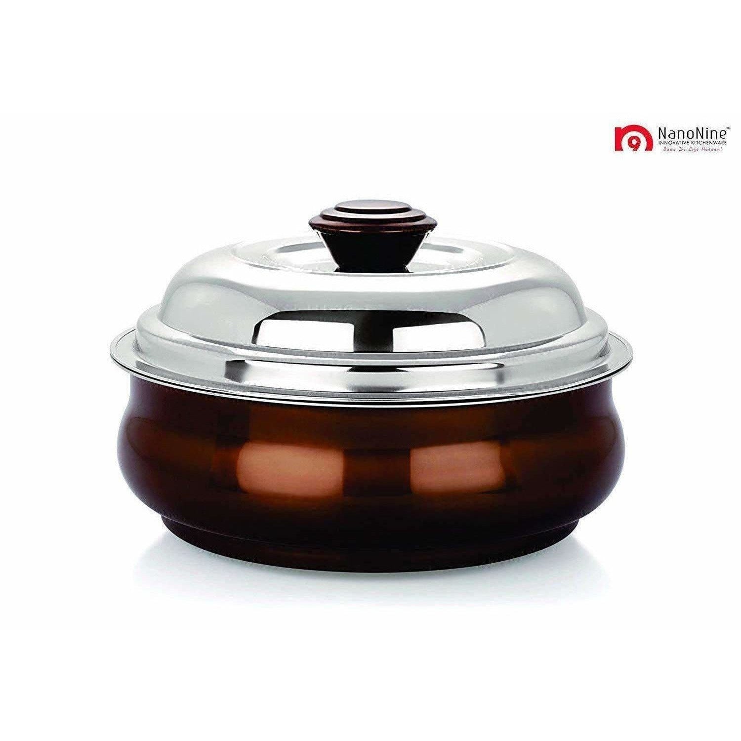 Stainless Steel Serving Pot - 1 Litre - Swadesiicart