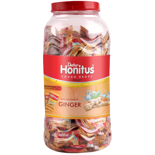 Dabur Honitus Lozenges Jar - 300 Count (Honey Ginger) | Swadesiicart