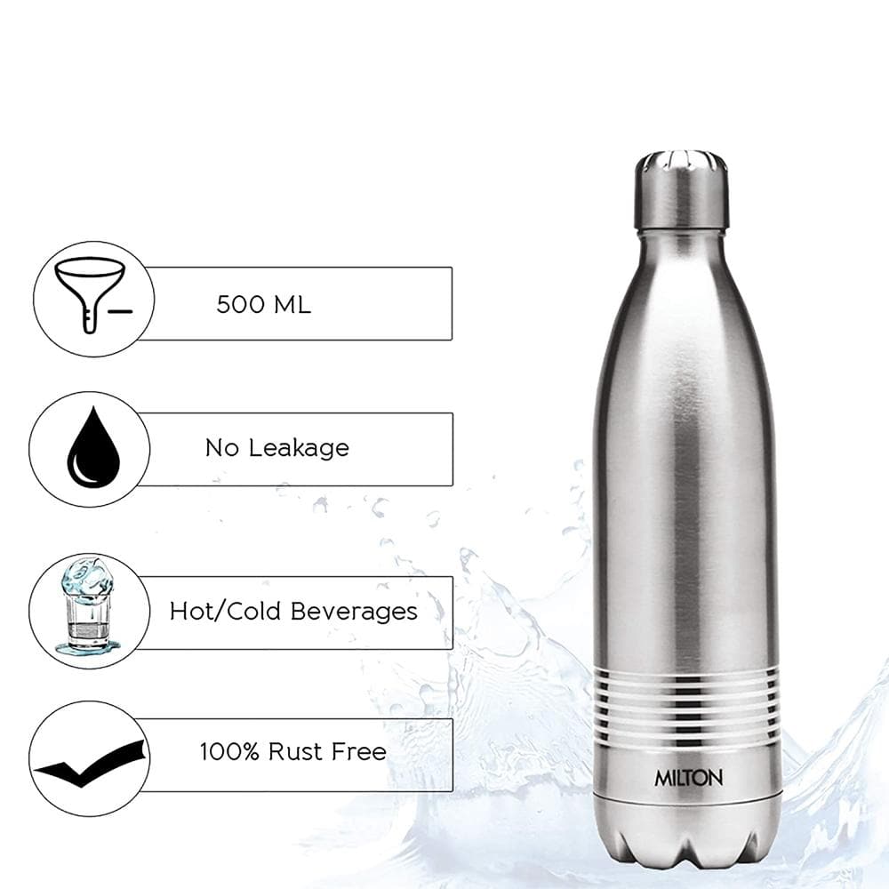 Milton steel Hot & Cold Bottle,750 ml - Swadesiicart