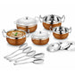 Stainless Steel Handi Copper Set (10-Pieces) - Swadesiicart
