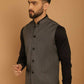 Even Apparels Nehru Jacket With Welt Pockets - Grey | Swadesiicart