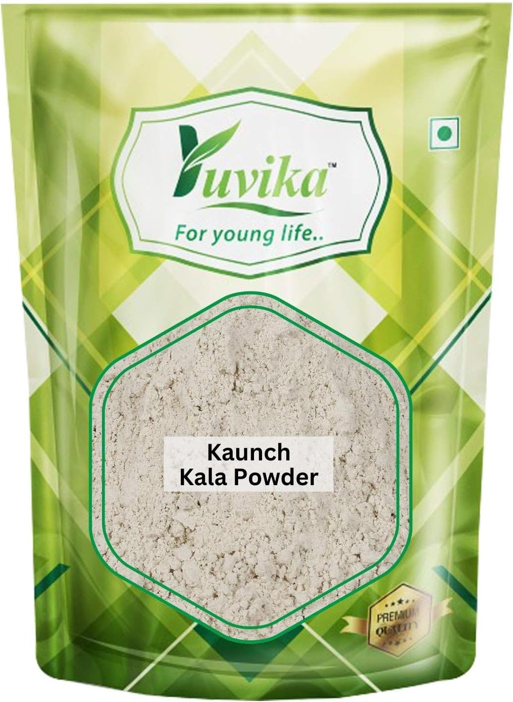 Yuvika Beej Kaunch Kala Powder (Without Peel) - Mucuna Pruriens - Black Kaunch Seeds Powder | Cowhage | Swadesiicart