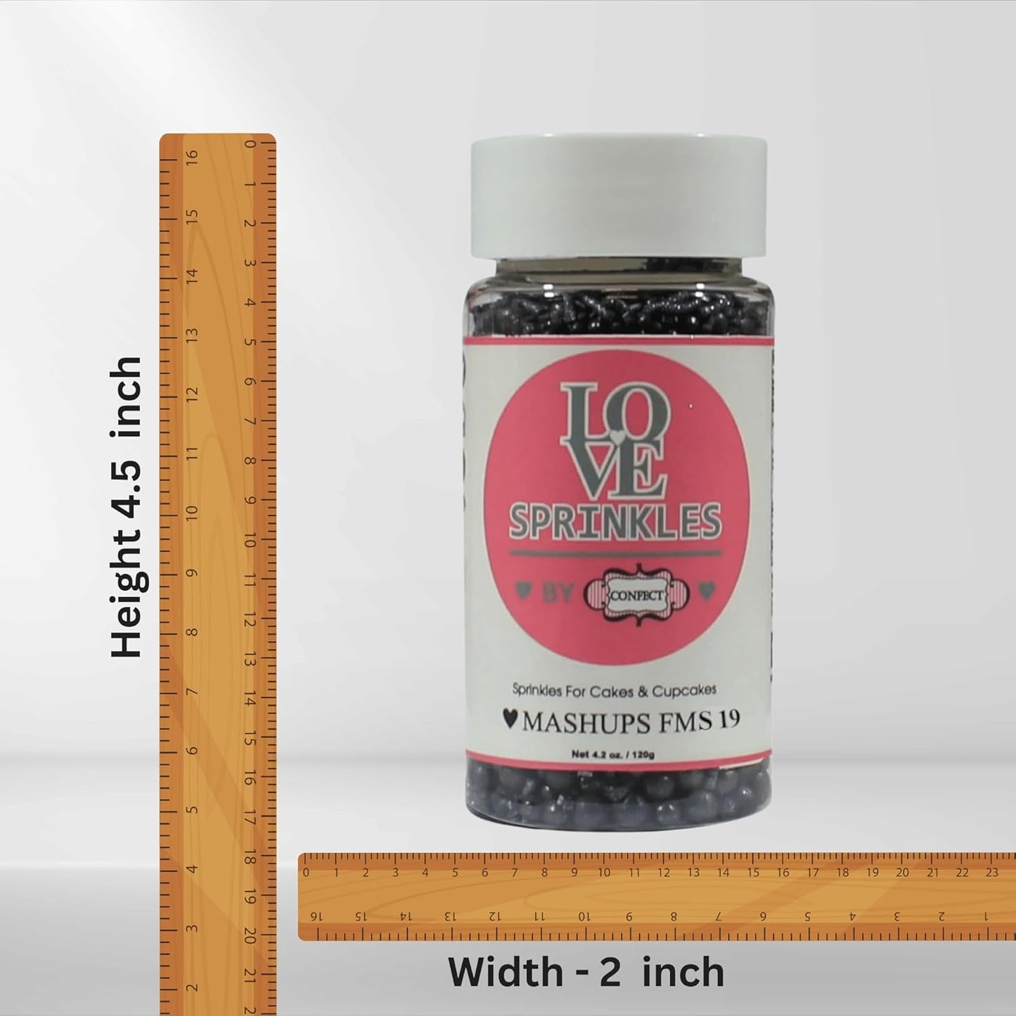Confect Black | Sprinkles Bottle for Decoration Bottle