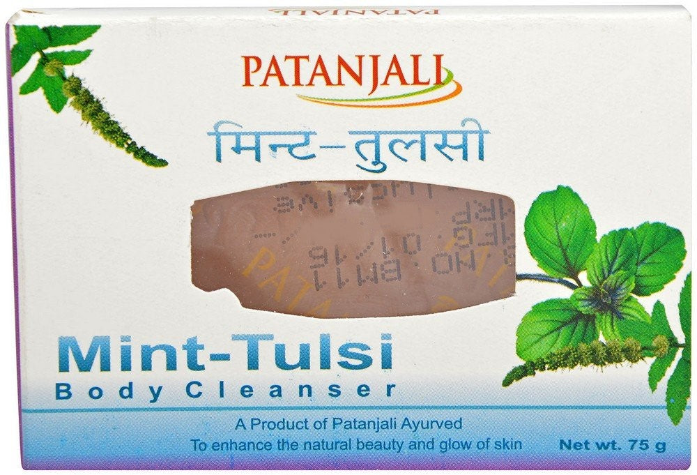 Patanjali Mint - Tulsi Body Cleanser Soap 125 gm - Swadesiicart