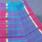 Dual Shade of Sky Blue And Purple Pure Mangalgiri Cotton By Gayathri Reddy Designer Studio | Swadesiicart