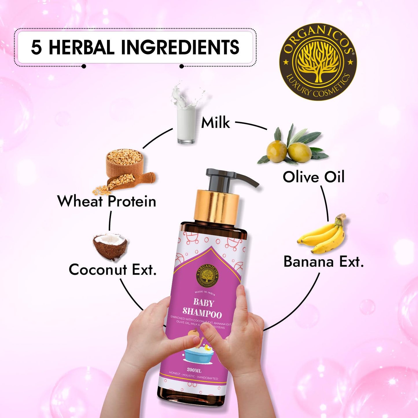 Organicos Baby No Tears Shampoo - Swadesiicart