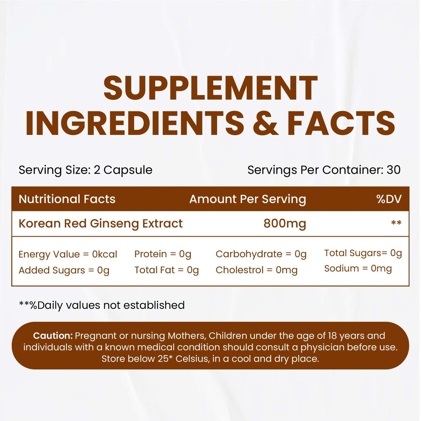 Himalayan Organics Korean Ginseng 800 mg Vegetarian Capsules | Swadesiicart