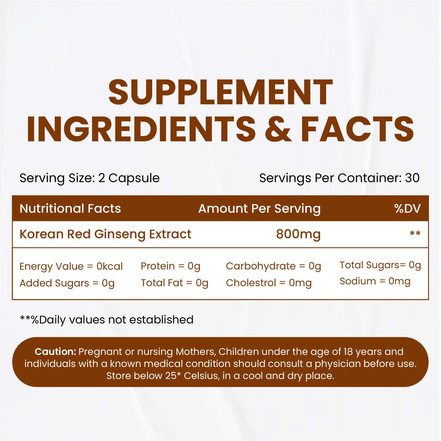 Himalayan Organics Korean Ginseng 800 mg Vegetarian Capsules | Swadesiicart