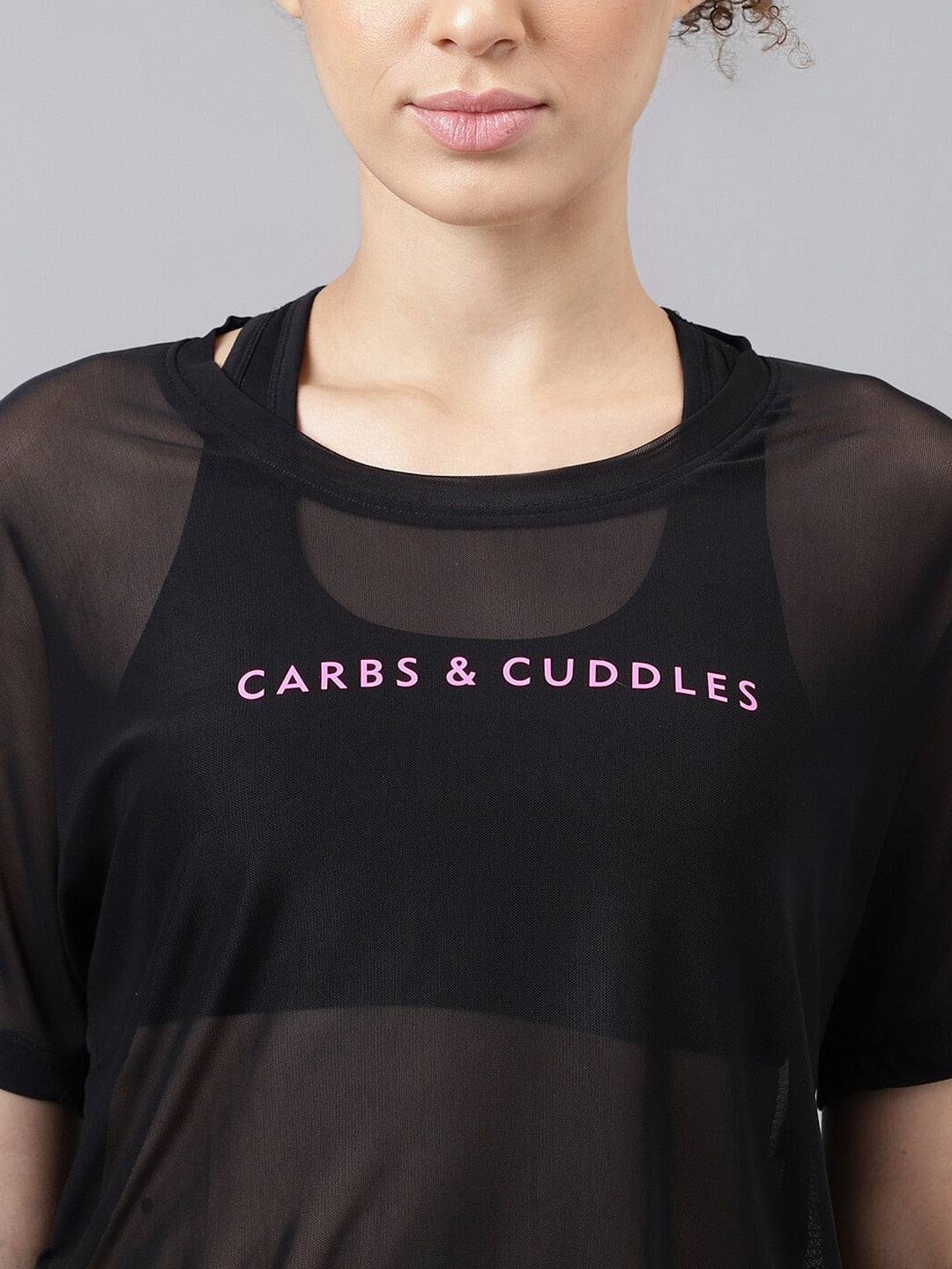 MKH Typography Printed Relaxed Fit Sheer Dri-FIT T-shirt - Swadesiicart