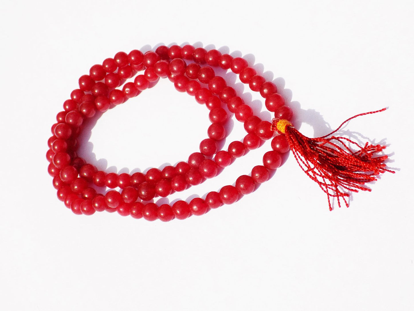Kannssky Red Hakik (Agate) Mala - Hindu Buddhist Prayer Beads | Swadesiicart