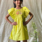ArthLife Neon Beautiful Embroidered Dress