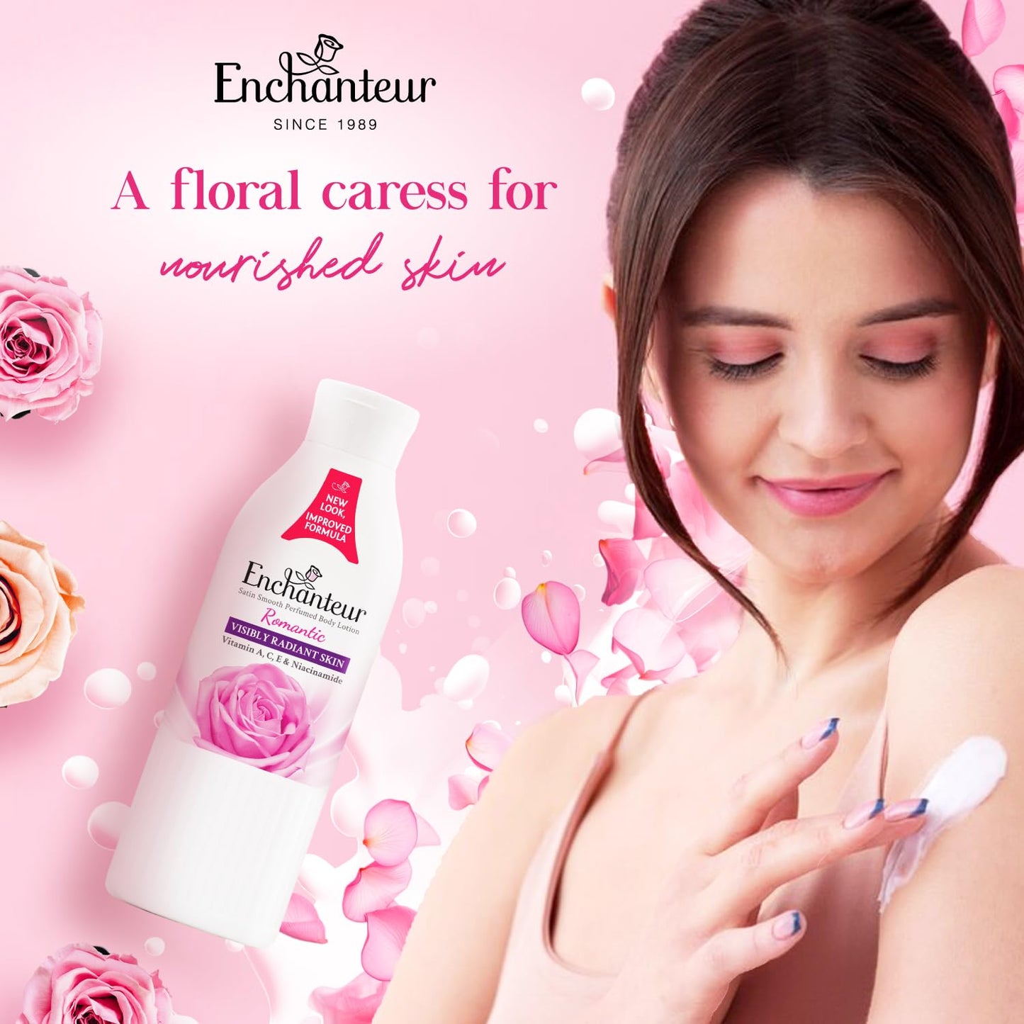 Enchanteur Romantic Satin Smooth Perfumed Body Lotion - Swadesiicart
