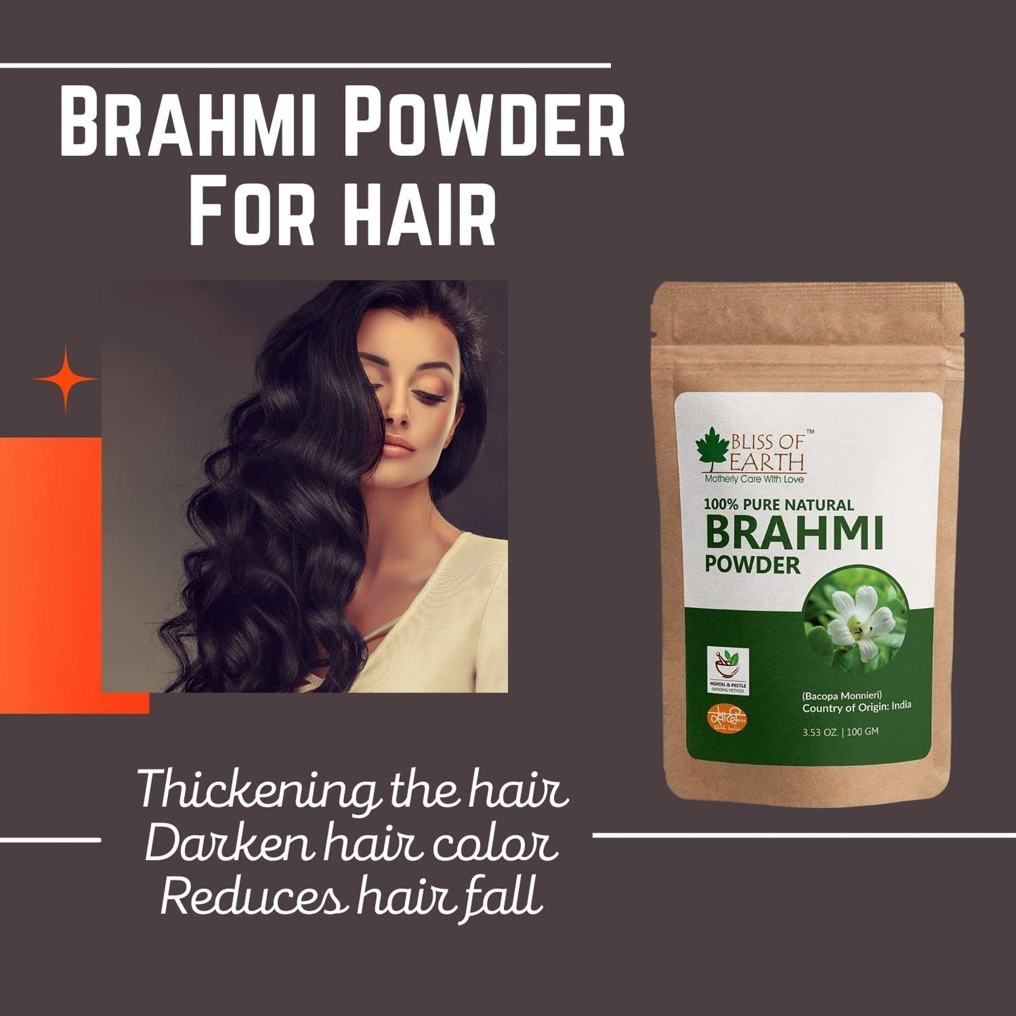 Bliss of Earth 100% Pure Natural Brahmi Powder - Swadesiicart