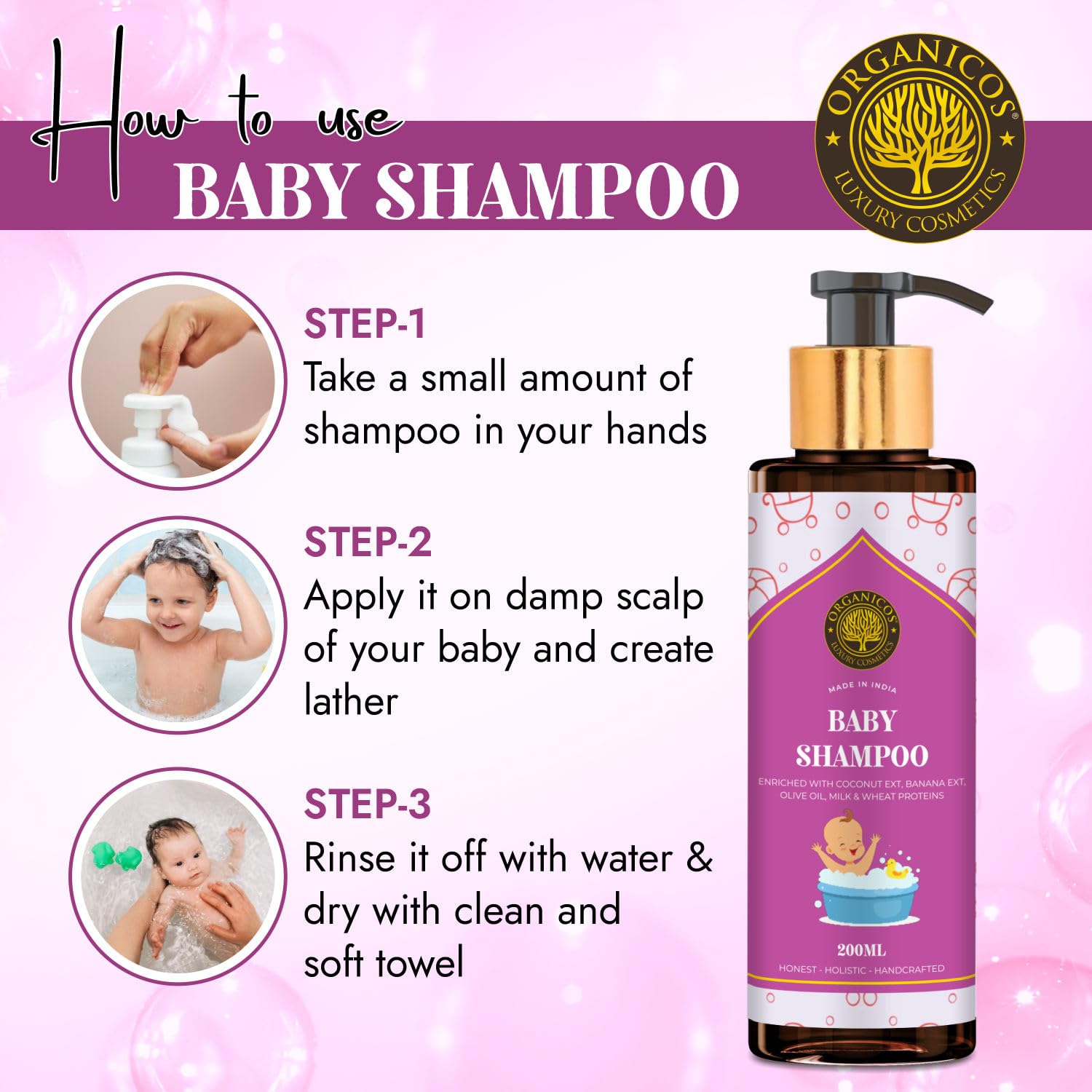 Organicos Baby No Tears Shampoo - Swadesiicart