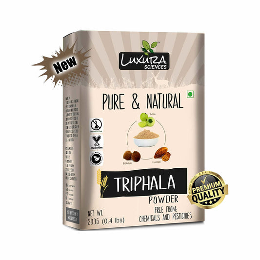 Luxura Sciences Organic Triphala Powder for Detoxification & Rejuvenation | Swadesiicart