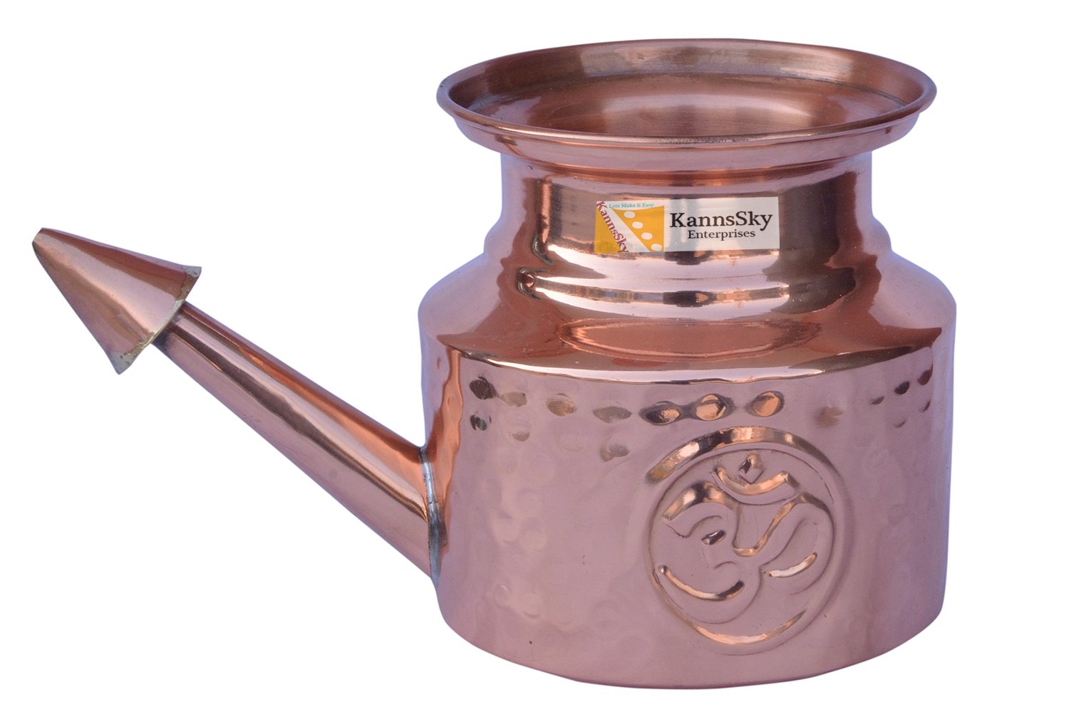 Kannssky Copper Jala Neti Pot for Nasal Wash - Swadesiicart