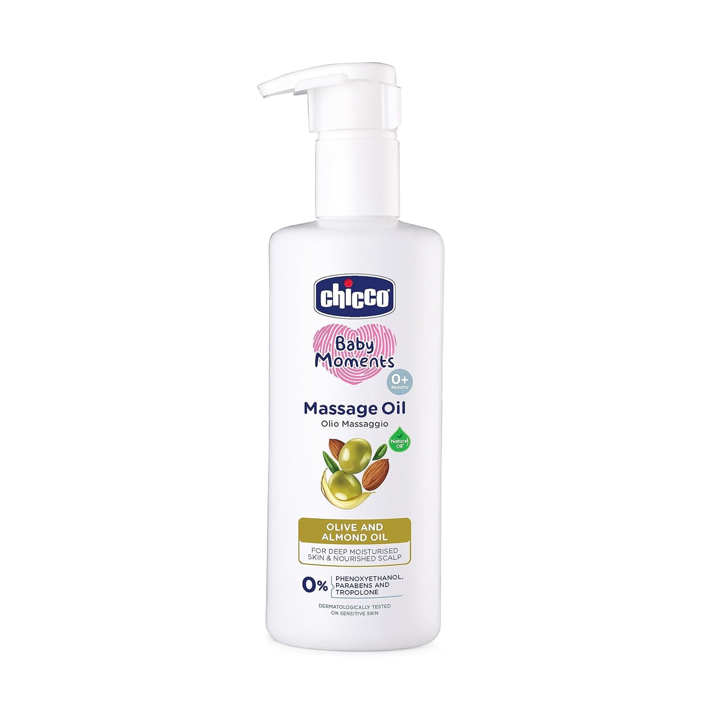 Chicco Baby Moments Massage Oil For Moisturised Skin, Nourished Hair & Scalp - Swadesiicart
