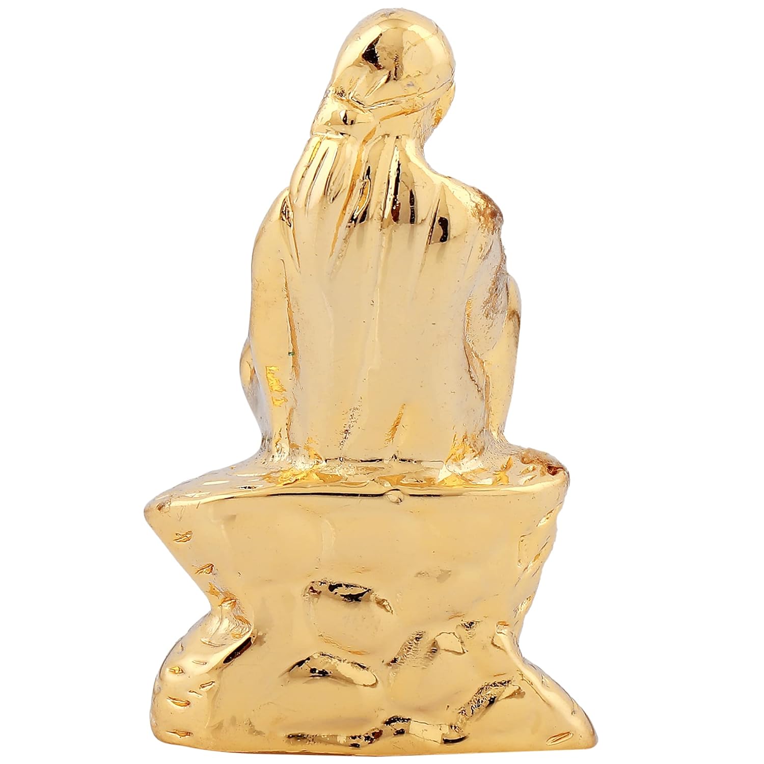 Estele Gold-Polished Divine Sirdi Sai Baba Idol for Pooja/Gifts/Car decor - Swadesiicart