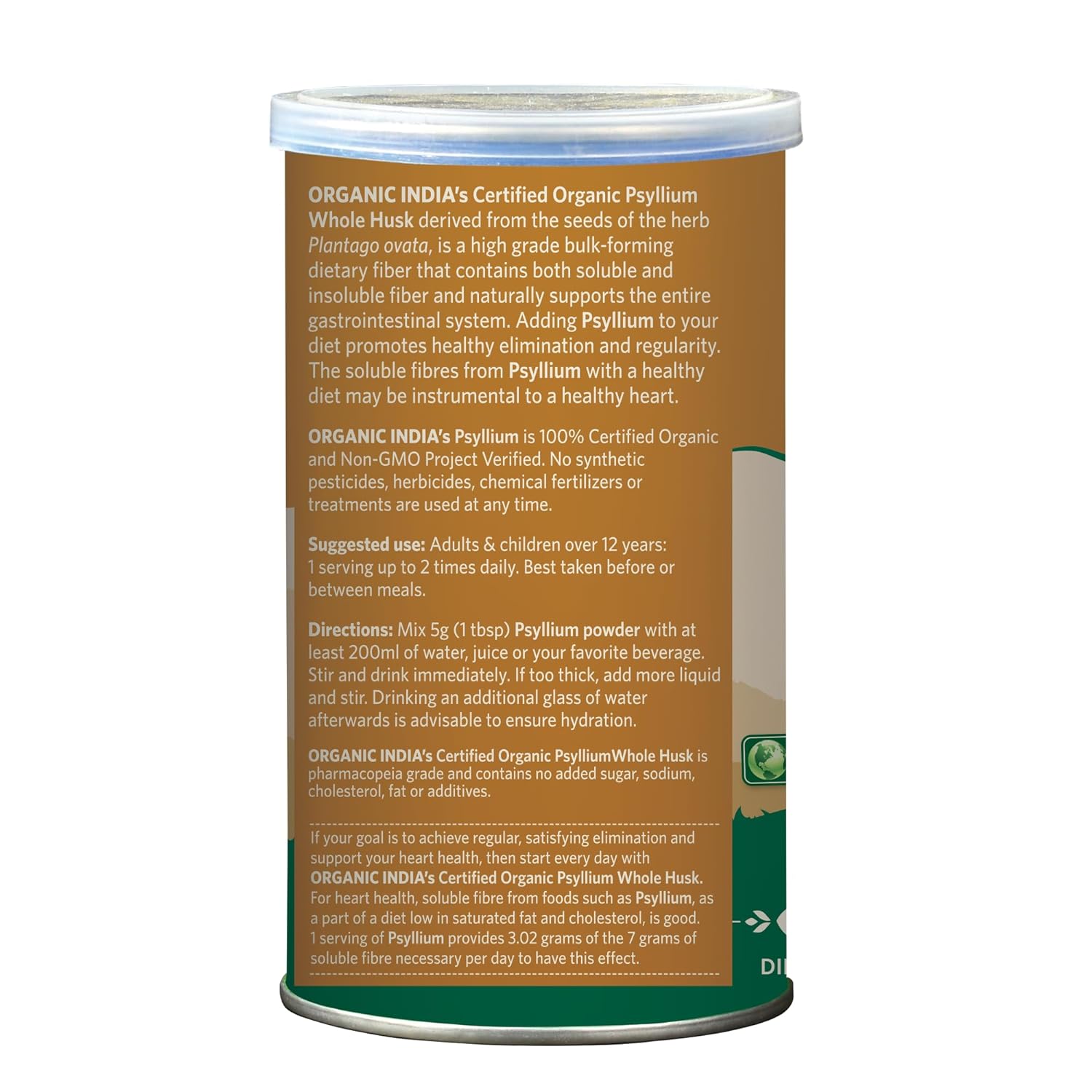 Organic India Psyllium Husk 100 Gram | Certified Organic Isabgol Powder for Gut Health - Swadesiicart