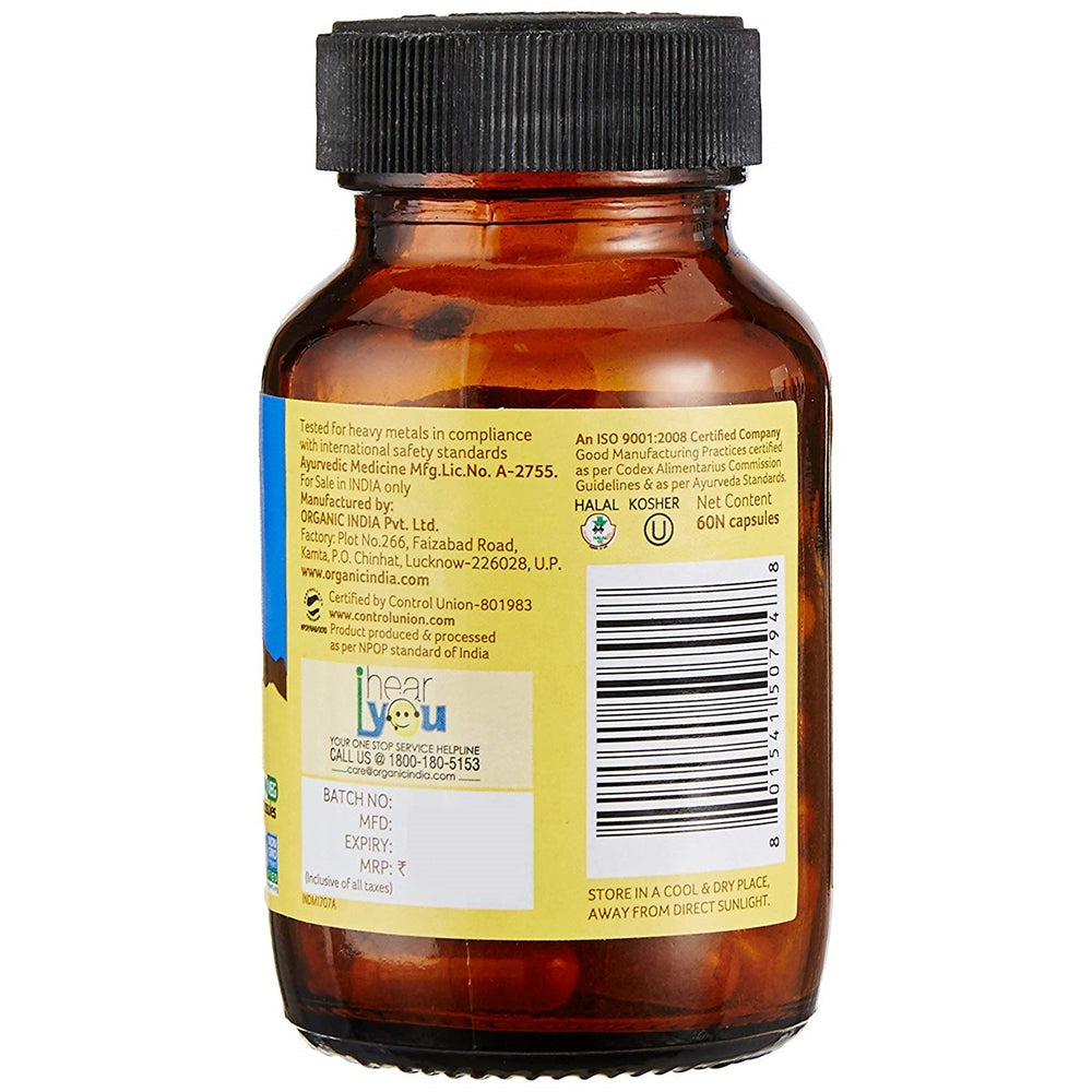 Organic India Turmeric Formula 60 Cap - Swadesiicart