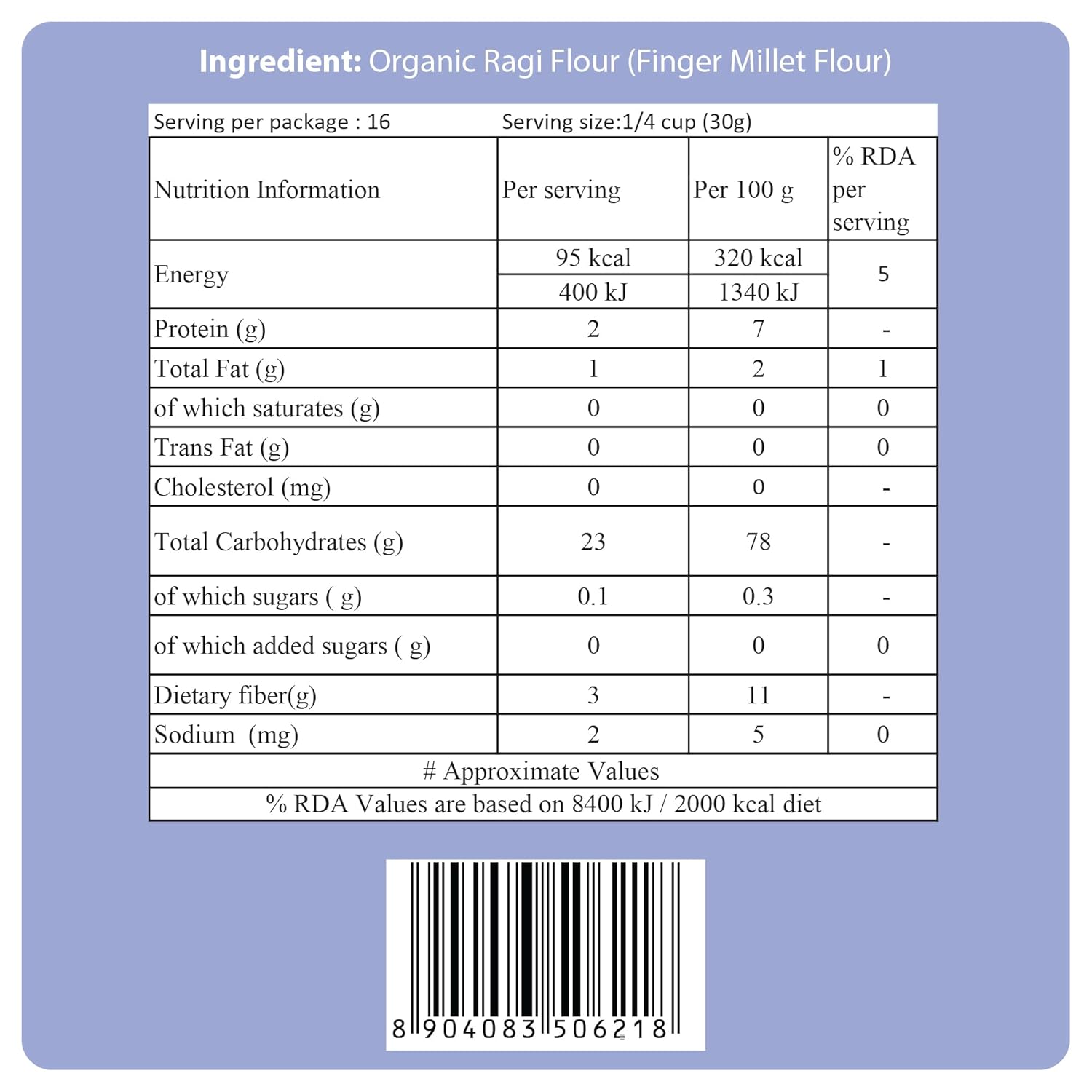 24 Mantra Organic Ragi Flour, 500g - Swadesiicart