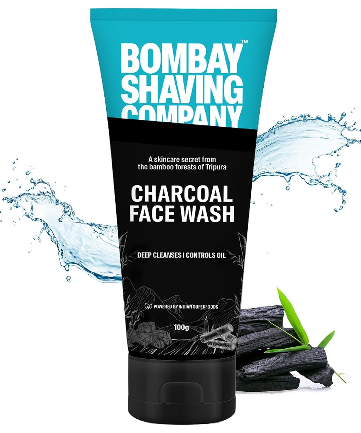 Bombay Shaving Company Charcoal Face Wash for Men Anti Pollution, Oil Control and Brightening - Swadesiicart