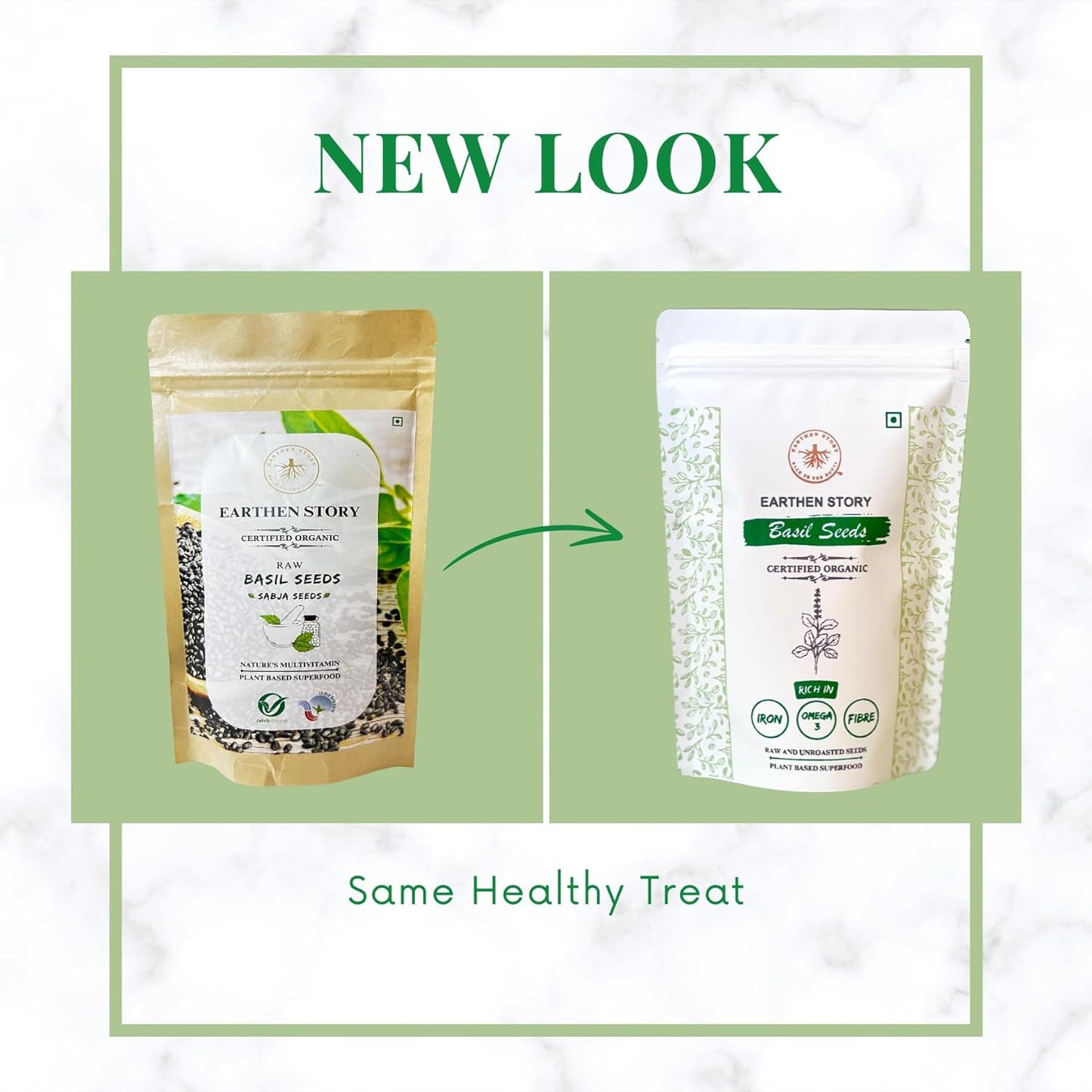 Earthen Story Certified Organic Sabja Seeds | Swadesiicart