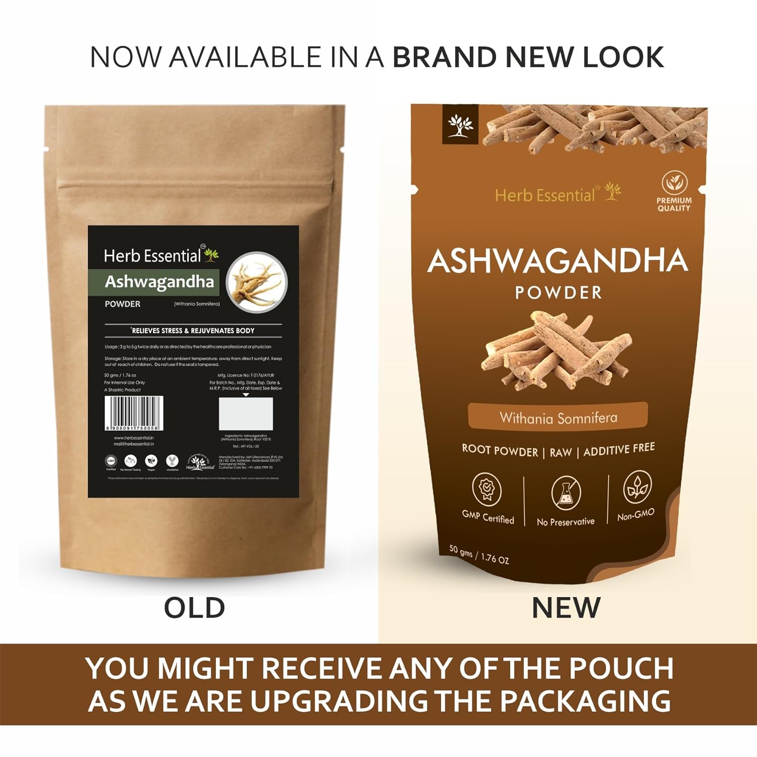 Herb Essential Ashwagandha Root Powder - Swadesiicart