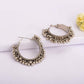 Silver-Plated Alloy Silver Hoop Earrings - The Pari - Swadesiicart