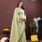 Lorenvalley Fashion Seagreen Cotton Woven Design with Zari Weaving Design Saree - Swadesiicart