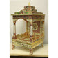 Silver Coated Multi Color Pooja Mandir / Pooja Mandiram Multi Color - Swadesiicart