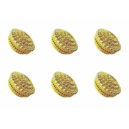 Golden - Decorative Organza Potli Basket (Pack Of 6)