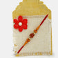 NVR Men Set of 2 Gold-Toned Ganesha Stone-Studded Rakhi With Roli Chawal | Swadesiicart