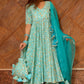 Pomcha Jaipur Noor Blue Cotton Angrakha Set | Swadesiicart