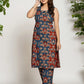 Yufta Cotton A-Line Sleeveless Co-Ord Set - Swadesiicart