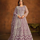 Anaita Lavender Embroidered Net Anarkali Suit