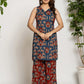 Yufta Cotton Sleeveless Co-Ord Set - Swadesiicart