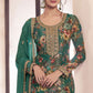 Anaita Green Chinon Digital Print Sequence Embroidered Salwar Suit