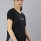 MKH Women Black Typography Extended Sleeves Dri-FIT Sports T-shirt - Swadesiicart