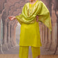 Vishudh Lime Green Gotta Patti Straight Kurta with Palazzo & Dupatta - Swadesiicart
