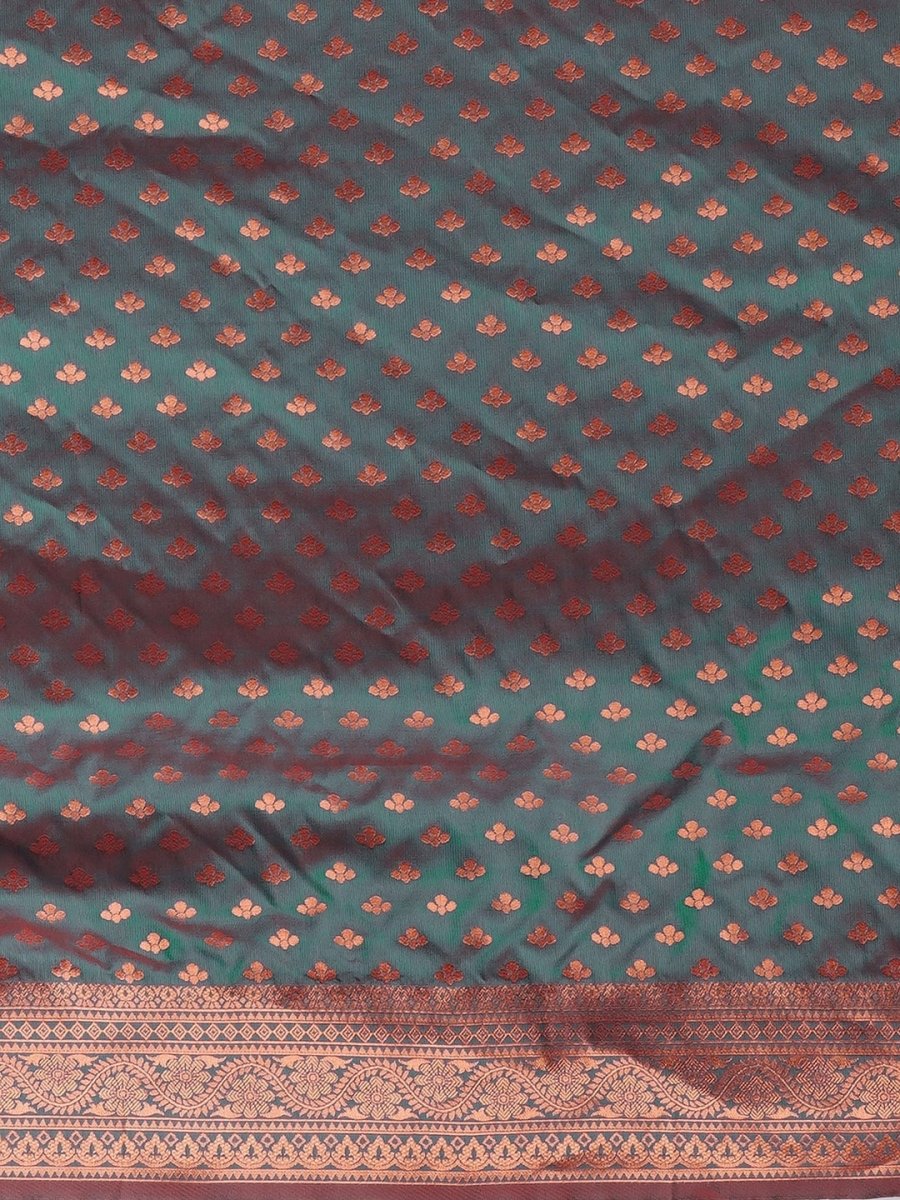 Anouk Floral Zari Banarasi Saree | Swadesiicart