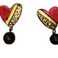 Terracotta Heart-Shape Ear Studs